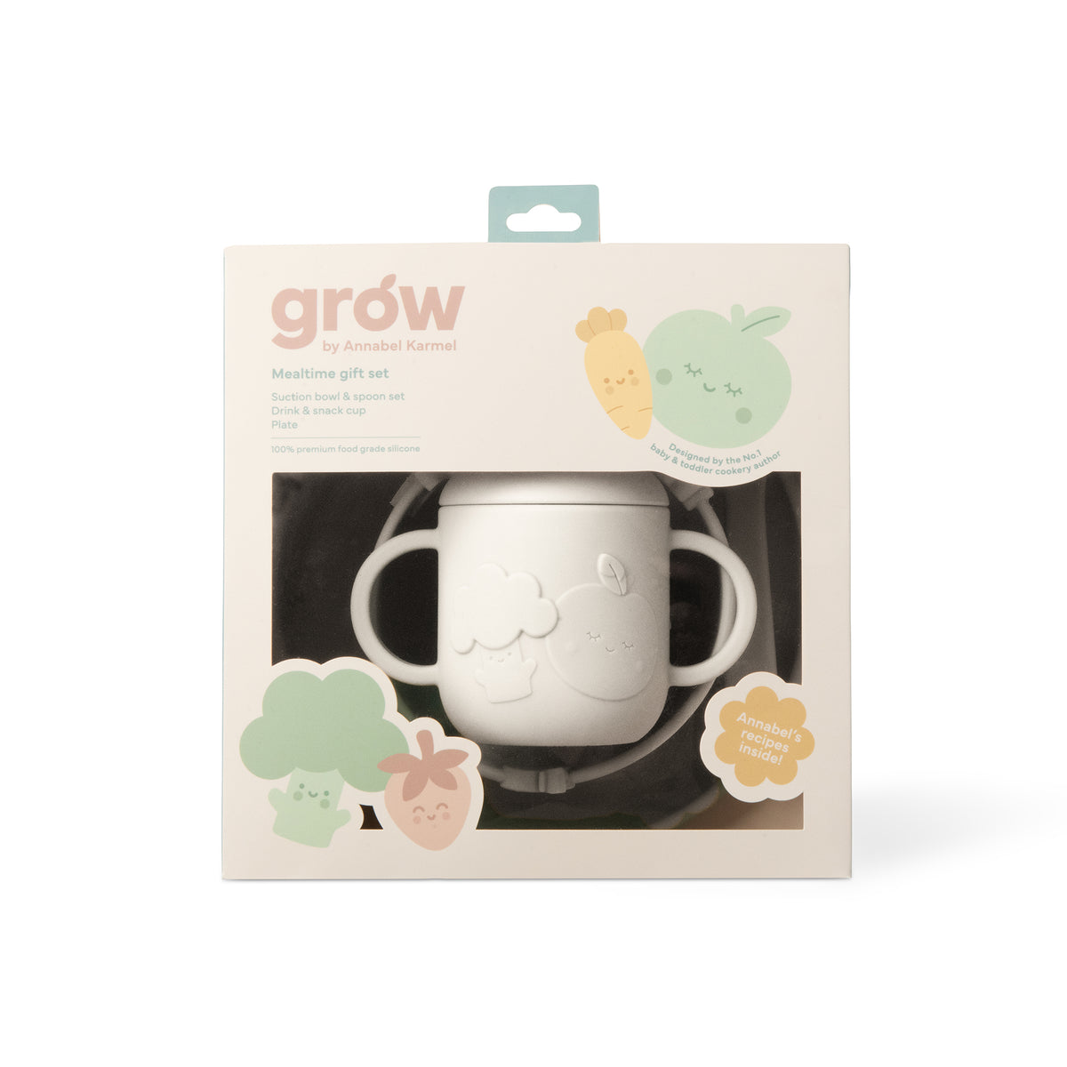 Silicone Mealtime Gift Set – Warm Stone