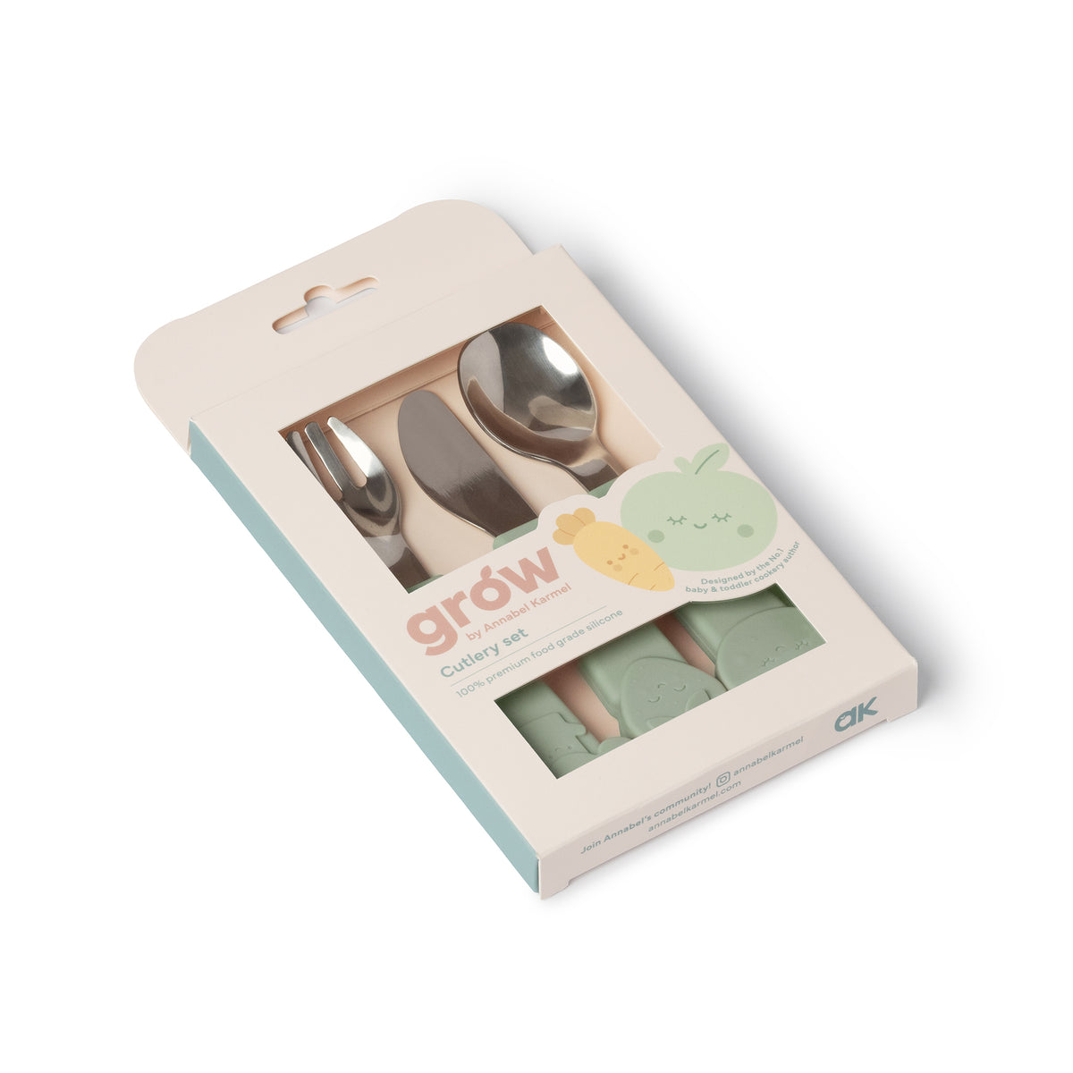 Silicone Cutlery Set - Soft Sage