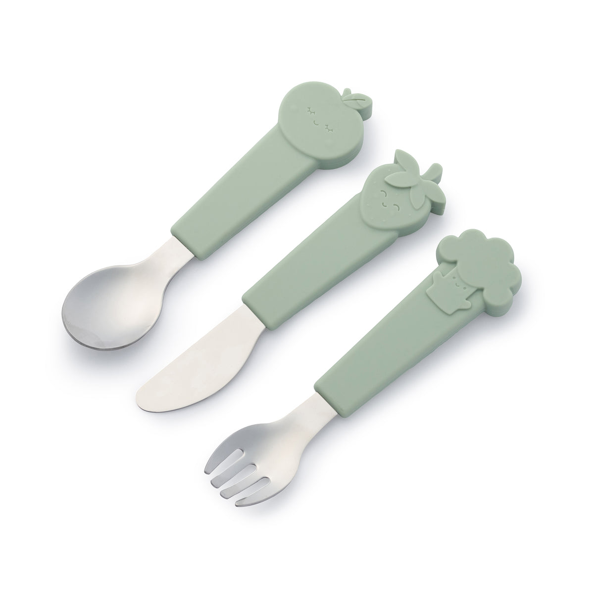 Silicone Cutlery Set - Soft Sage