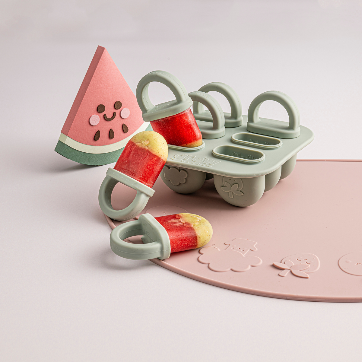 Silicone Popsicle Tray - Soft Sage